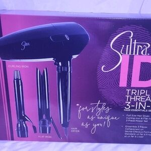 Sutra ID Triple Threat 3-in-1 Hair Styling Set - Black